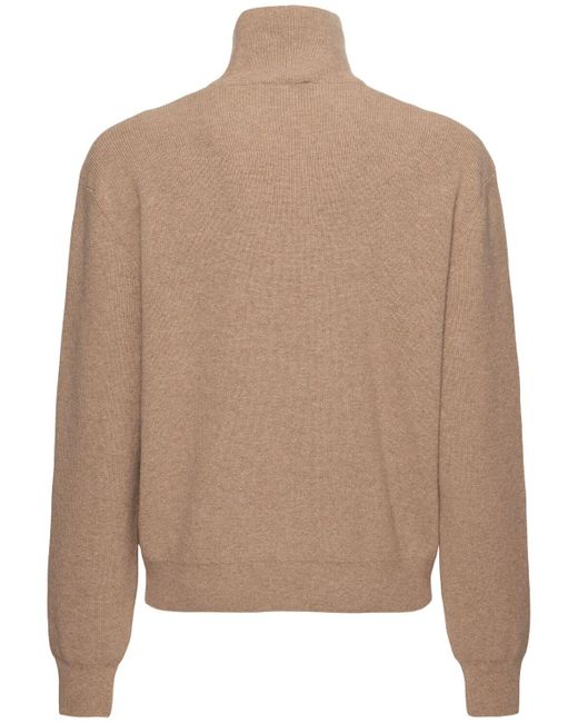 Lemaire Brown Regular Fit Wool Turtleneck Sweater for men