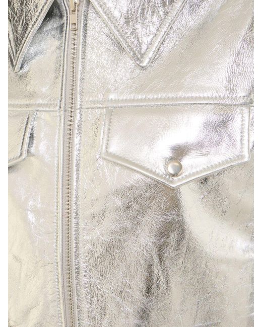 Interior White The Sterling Leather Jacket