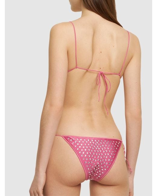 Oseree Pink Gem Triangle Bikini