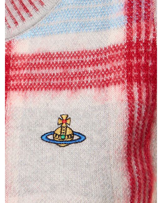 Vivienne Westwood Madras Tartan Mohair Blend Knit Vest in