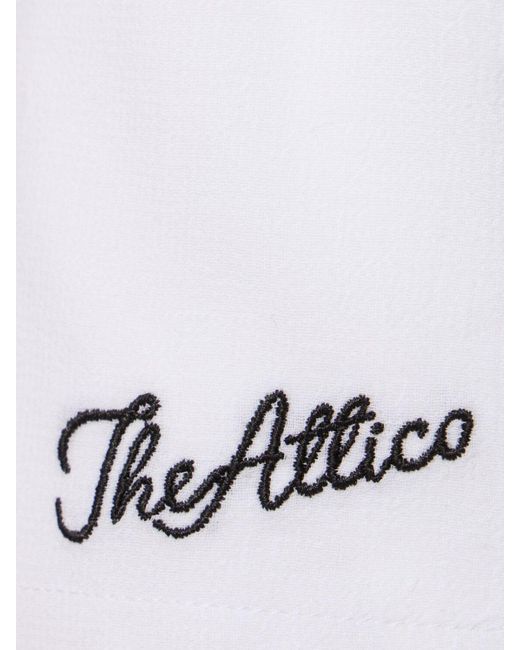 The Attico White Oversized Shirt Aus Mousseline