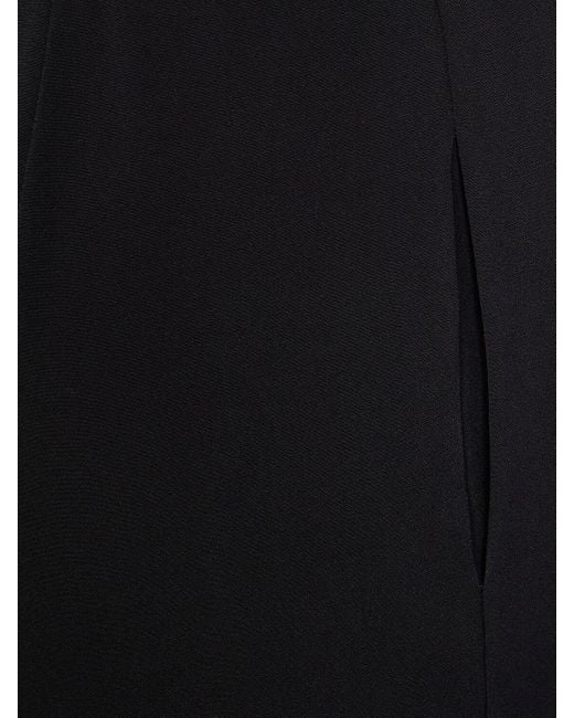 Balmain Black Open Neck Tailored Crepe Jumpsuit
