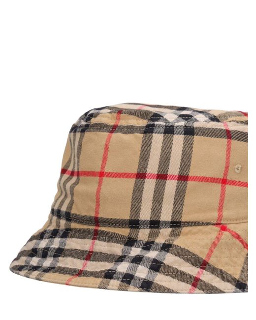 Burberry Brown Archive Check Bucket Hat for men