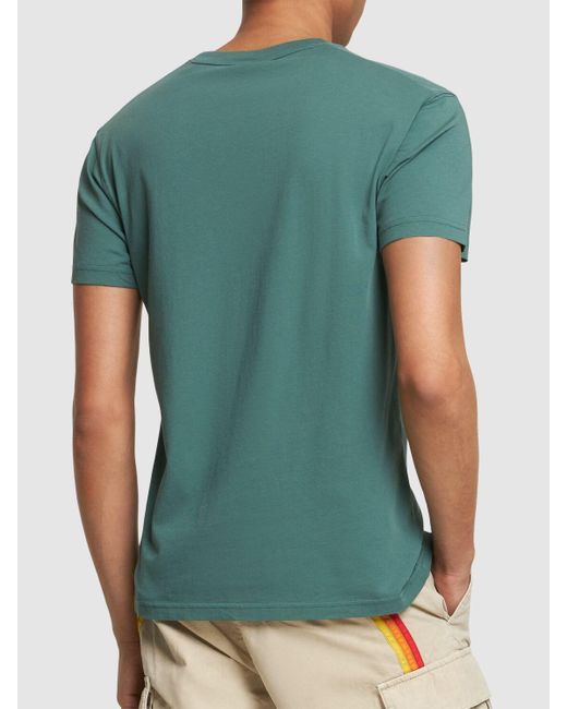 Sundek Green Logo Print Cotton Jersey T-shirt for men