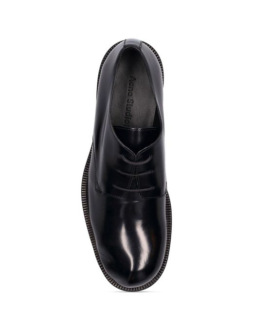 Zapatos de piel con cordones Acne de hombre de color Black