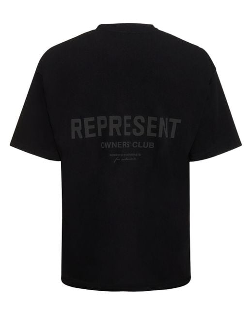 Represent Black Owners Club Logo Cotton T-shirt for men