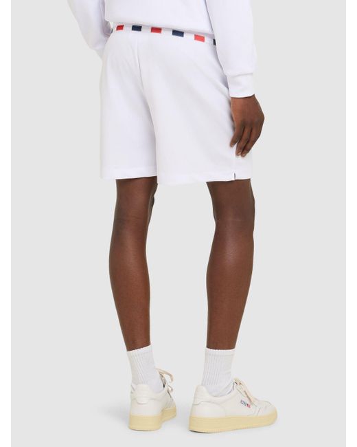 メンズ Sergio Tacchini コットンテニスハーフパンツ White