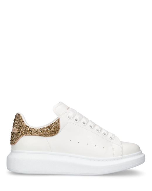 Alexander McQueen White 45mm Oversized Leather Sneakers