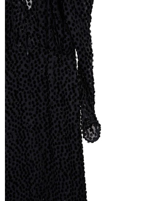 Isabel Marant Black Maray Viscose & Silk Blend Midi Dress