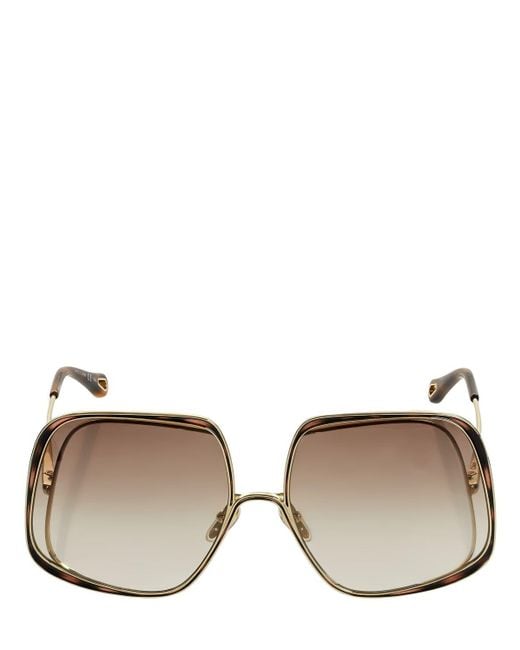 chloe brown square sunglasses