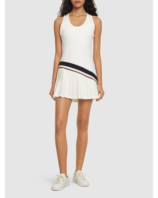 Tory Sport White Chevron Tech Tennis Mini Dress
