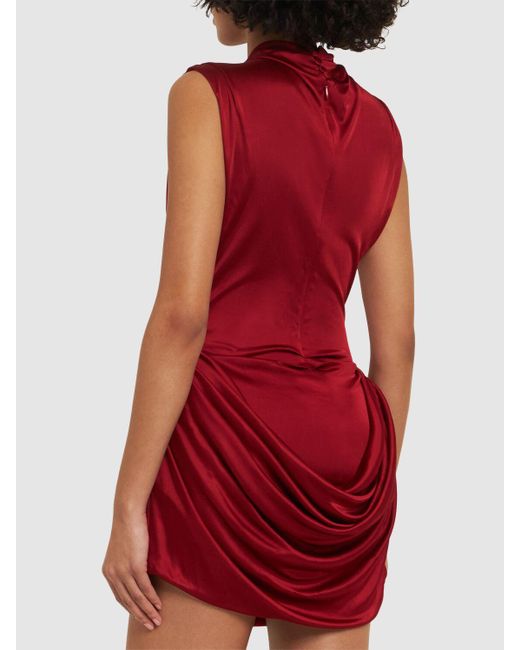 Magda Butrym Red Minikleid Aus Satin