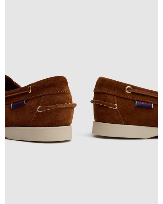 Sebago Brown Damen Bootsschuhe Aus Wildleder „Portland Artisan“
