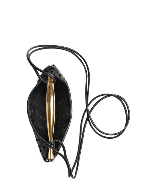 Bottega Veneta Black Mini Handtasche Aus Leder "sardine"