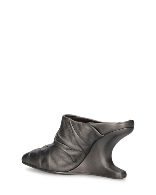 Zapatos mules de piel 80mm Rick Owens de color Gray