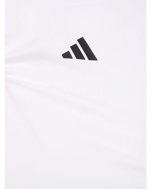 Adidas Originals White Tanktop Mit 3 Streifen
