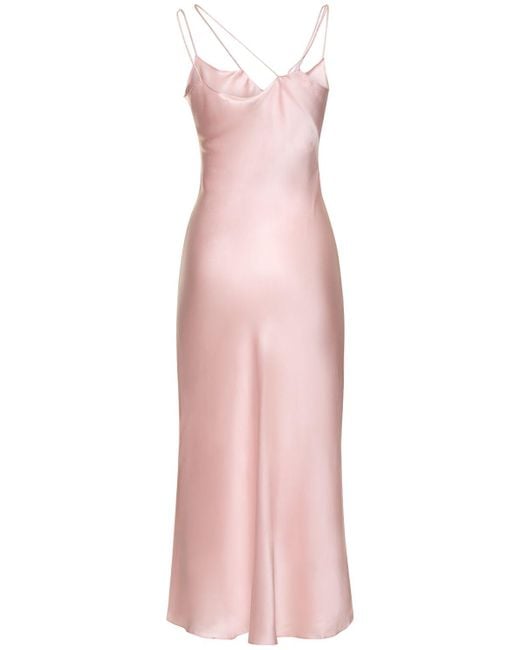 THE GARMENT Pink Kleid Aus Seidensatin "catania"
