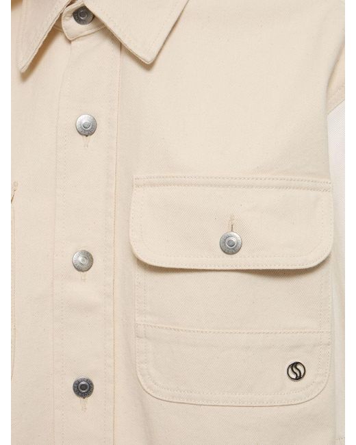 Stella McCartney Natural Denim Short Sleeve Shirt Jacket