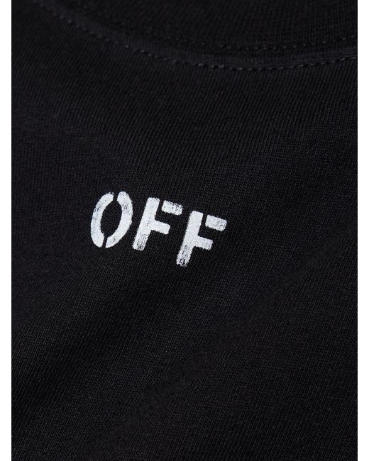 Off-White c/o Virgil Abloh T-Shirt aus Baumwoll-Jersey mit Logoprint in Black für Herren