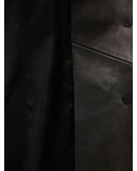 Magda Butrym Black Leather Tie-Back Blazer