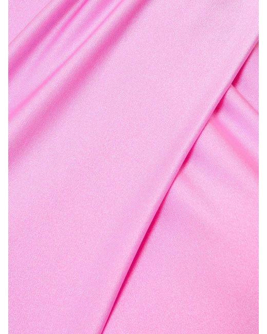 ANDAMANE Pink Hola Shiny Stretch Lycra Jumpsuit