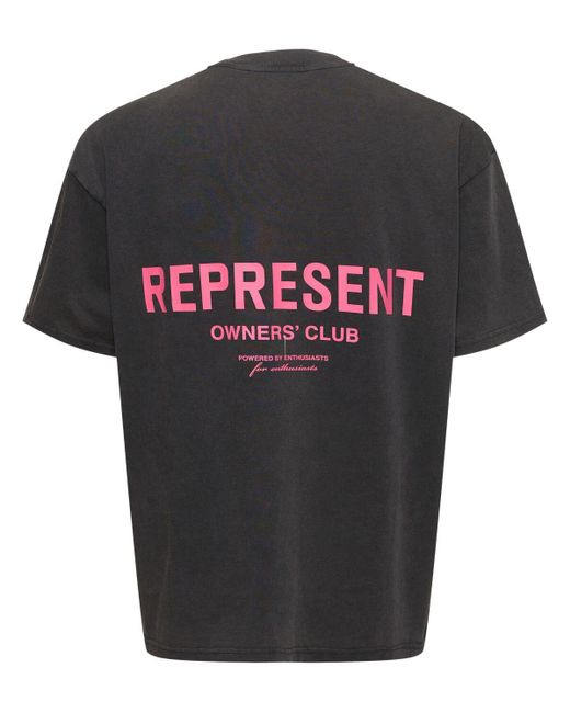 Represent Black Owners Club Logo Cotton T-shirt for men