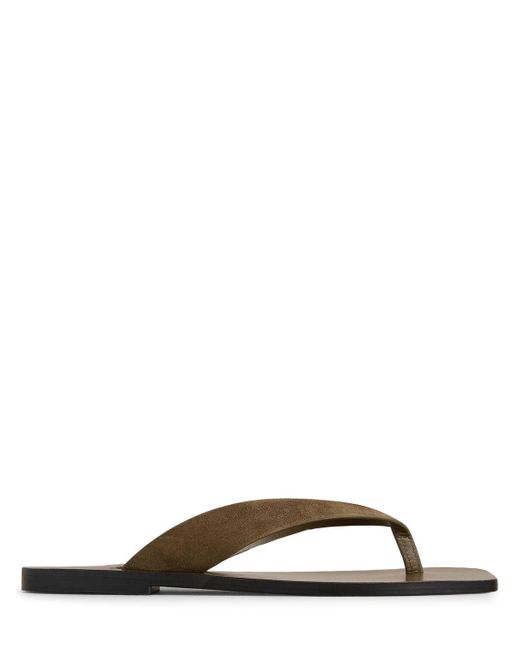 A.Emery Black 10Mm Kinto Suede Flip Flops