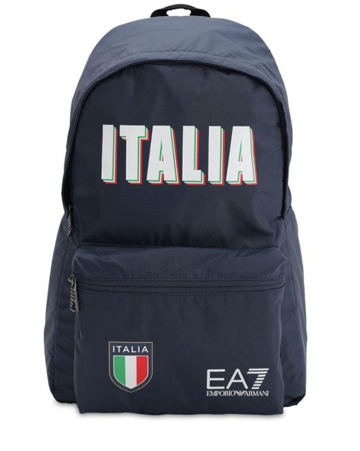Zaino "Team Italia Official" di EA7 in Blue da Uomo