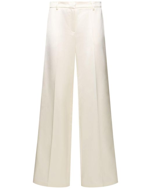 Pantalones de satén Magda Butrym de color White