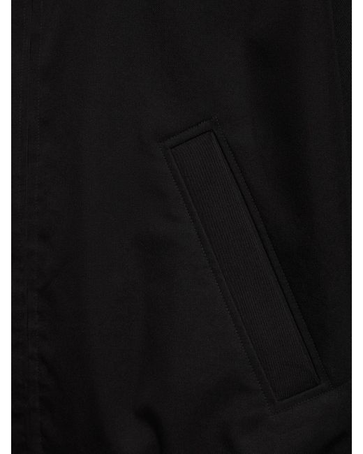 Auralee Black Reversible Cotton Blend Chambray Jacket for men