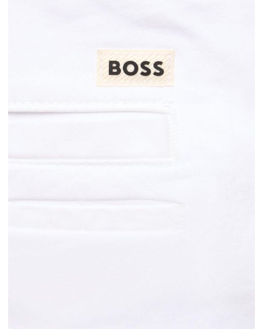 Boss Hose Aus Stretch-baumwolle "kaiton" in White für Herren