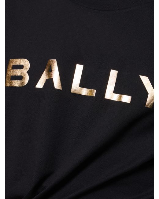 Camiseta de jersey de algodón con logo Bally de hombre de color Black