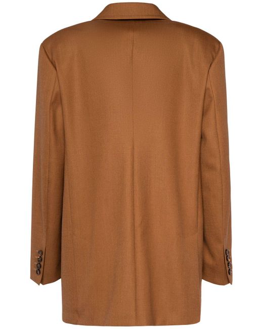 Max Mara Palanca ウールブレンドブレザー Brown