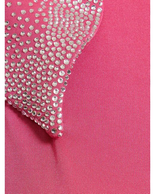 Vestido midi de jersey stretch GIUSEPPE DI MORABITO de color Pink