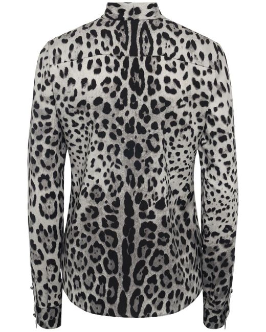 Dolce & Gabbana ストレッチシルクシャルミューズシャツ Black