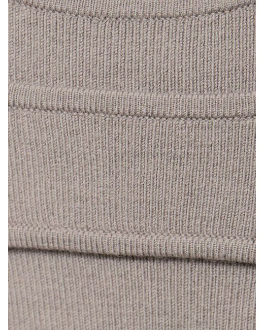 Dion Lee Gray Cutout Knit Midi Skirt