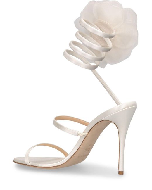 Magda Butrym White 105mm Hohe Satin-sandaletten "spiral"