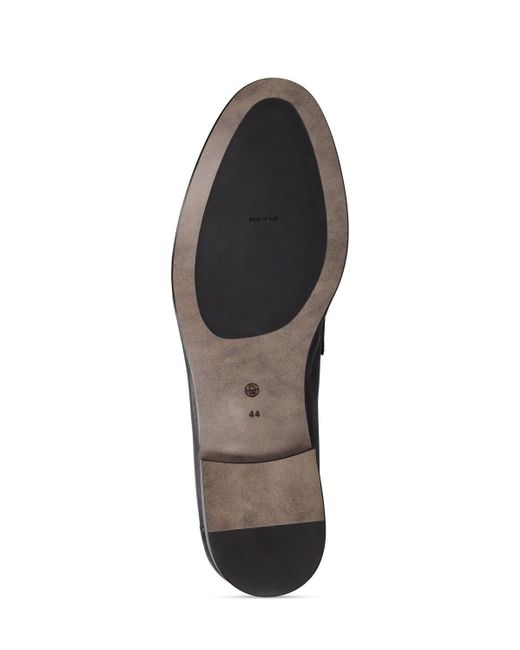The Row Soft Leather Loafers in Black for Men