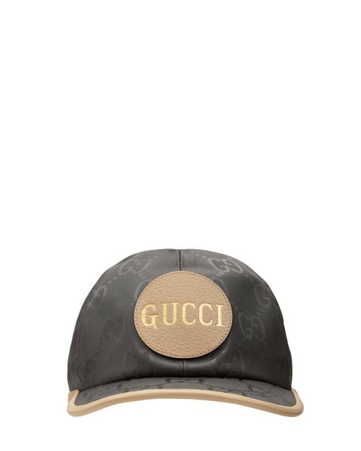 Gucci Gray Gg Off The Grid Nylon Baseball Hat