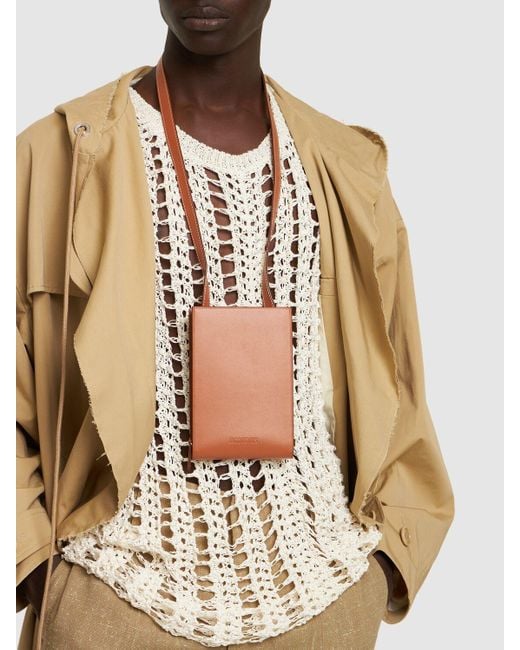 Jacquemus Brown Le Gadju Leather Crossbody Bag for men