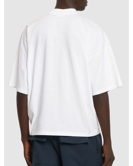 Jil Sander White Boxy Fit Cotton Jersey T-Shirt for men