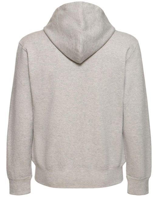 COMME DES GARÇONS PLAY Gray Play Cotton Zipped Sweatshirt for men