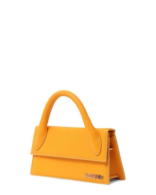 Jacquemus Yellow Le Chiquito Long Smooth Leather Bag