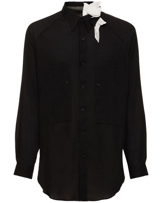 Camisa a-unfixed Yohji Yamamoto de hombre de color Black