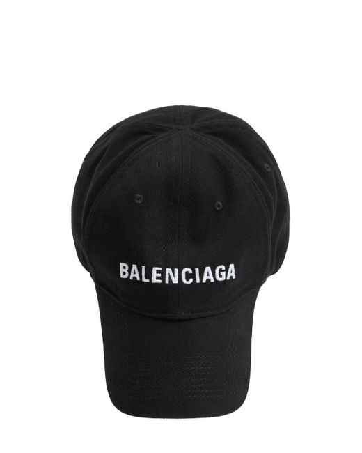 Balenciaga Black Logo Embroidery Baseball Cap for men