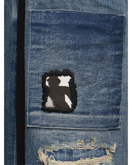 メンズ Ann Demeulemeester Olan 5ポケットワイドジーンズ Blue