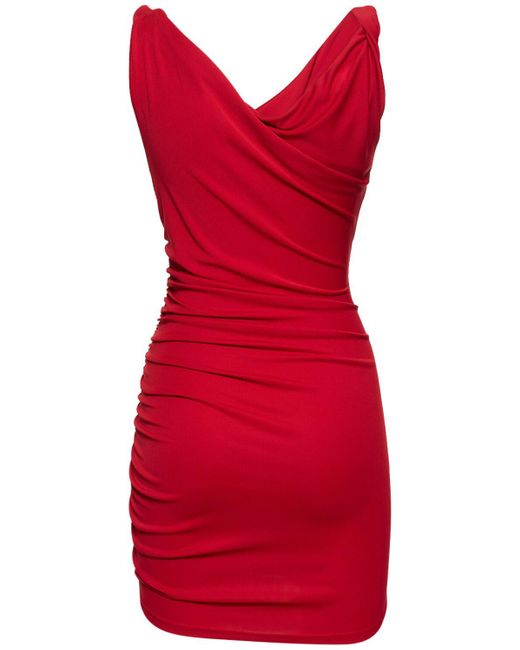 ANDAMANE Red Minikleid Aus Stretch-jersey "providence"