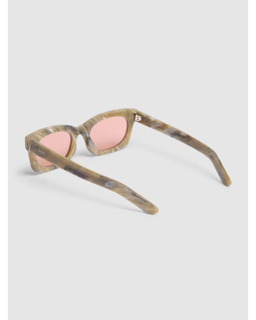 Retrosuperfuture Pink Ambos Roccia Squared Acetate Sunglasses