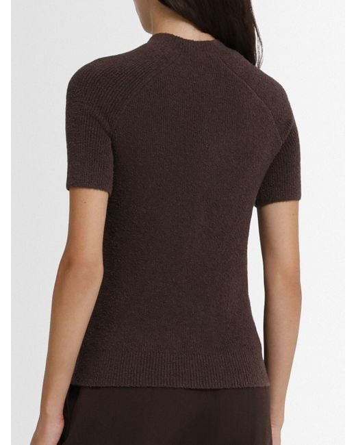 Totême  Brown Damen T-Shirt Aus Bio-Baumwolljersey