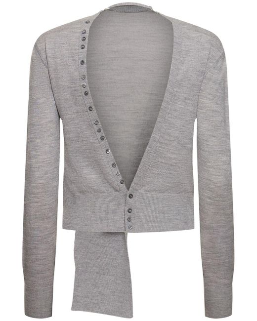 Suéter de punto de lana Jacquemus de color Gray